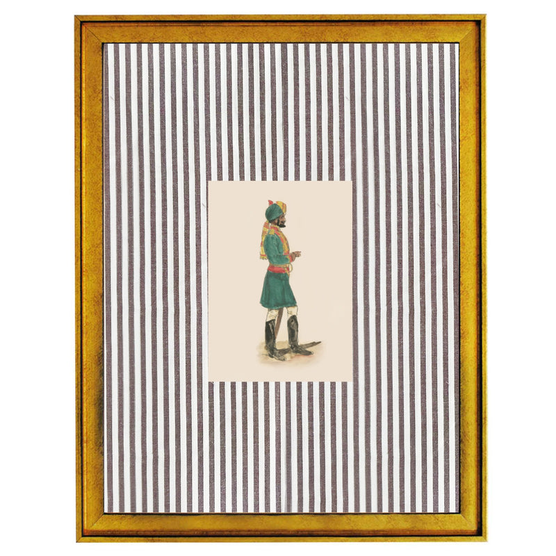 The Green Walking Guard Fabric Art Print