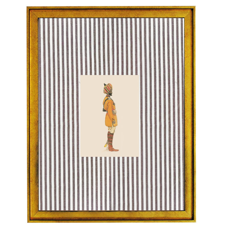 The Yellow Walking Guard Fabric Art Print