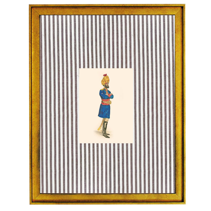 The Blue Walking Guard Fabric Art Print