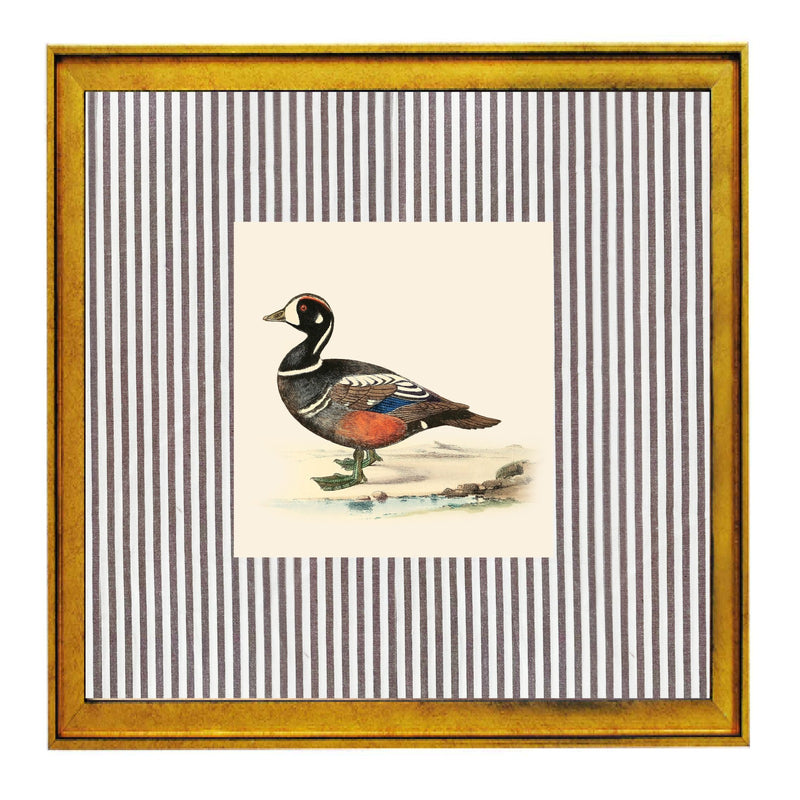 Ruby Winged Duck Fabric Art Print