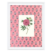 Pink Peony Fabric Art Print