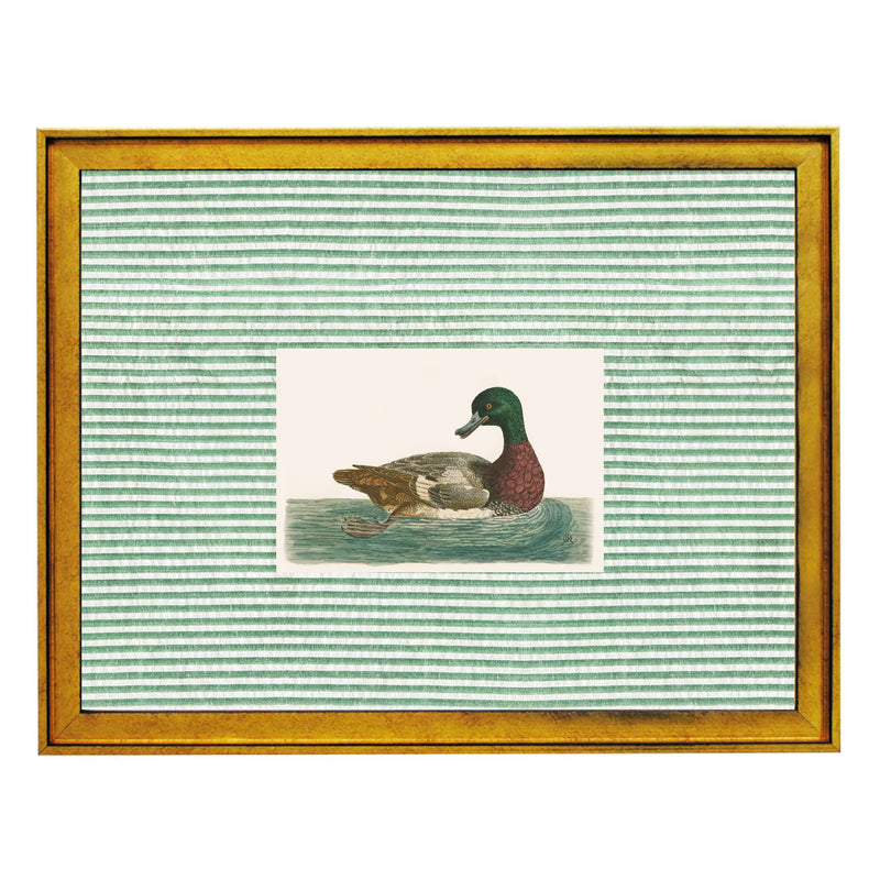 The Green Duck Fabric Art Print