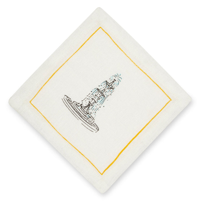 Fountain burst Cocktail Napkin Set of 4