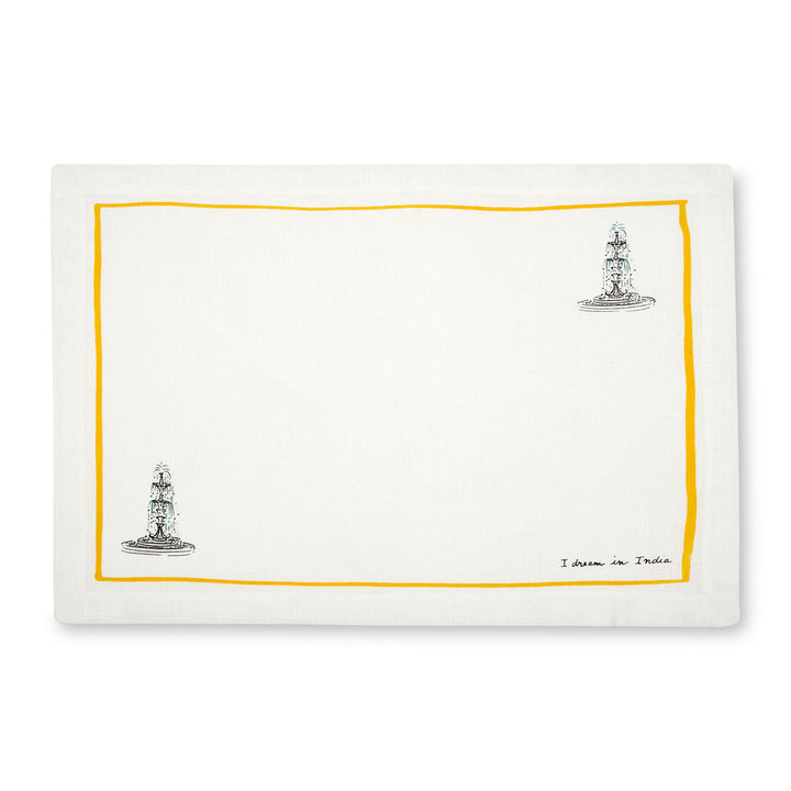 FOUNTAIN BURST - ORANGE TABLE MAT SET OF 4