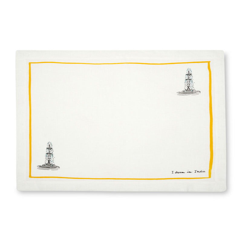 FOUNTAIN BURST - ORANGE TABLE MAT SET OF 4