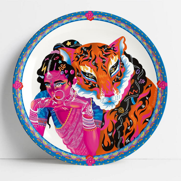 Fear the Tiger Woman Plate