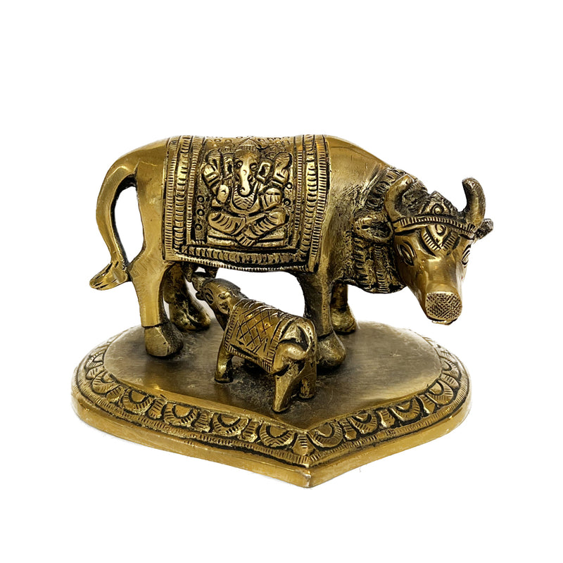 Brass Cow & Calf Artefact