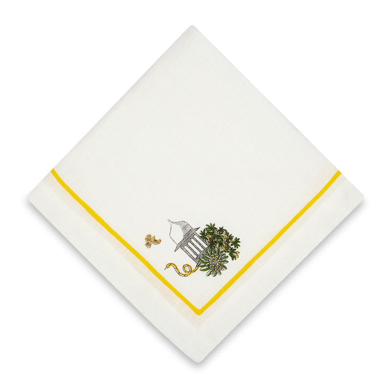 WILD INDIAN GARDEN - YELLOW TABLE NAPKIN SET OF 4