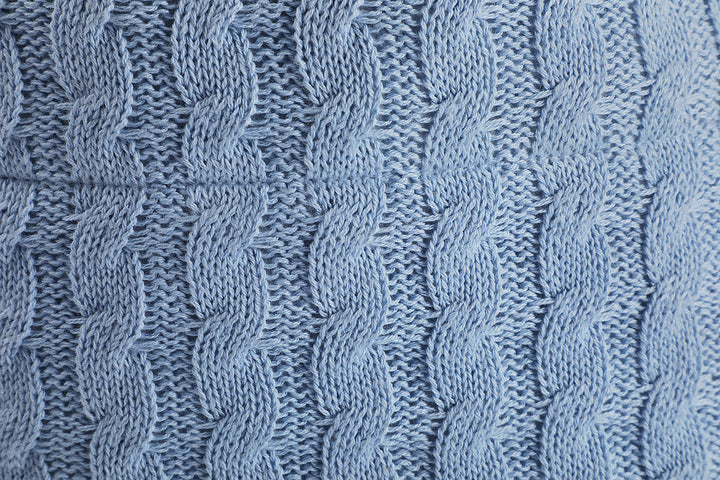 Organic Cotton Baby Basket | Cable Knitted