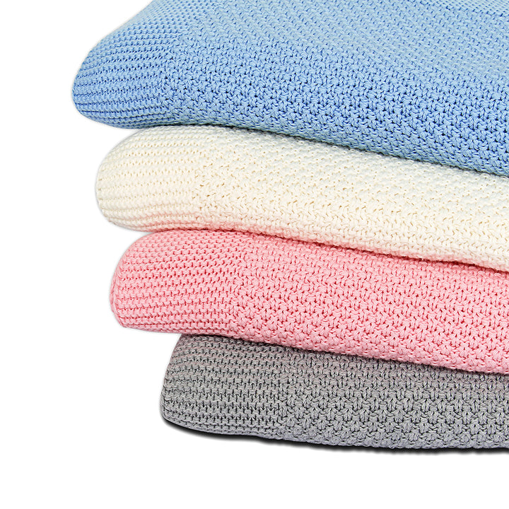 Organic Cotton Baby Blanket | Wiggly Knitted