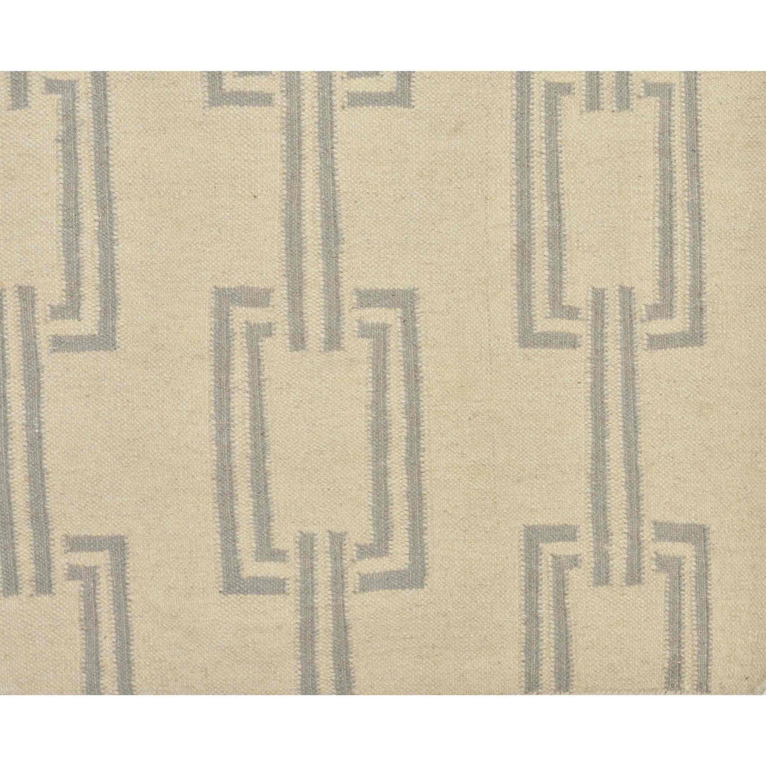 BEIGE AND GREY GEOMETRIC DHURRIE