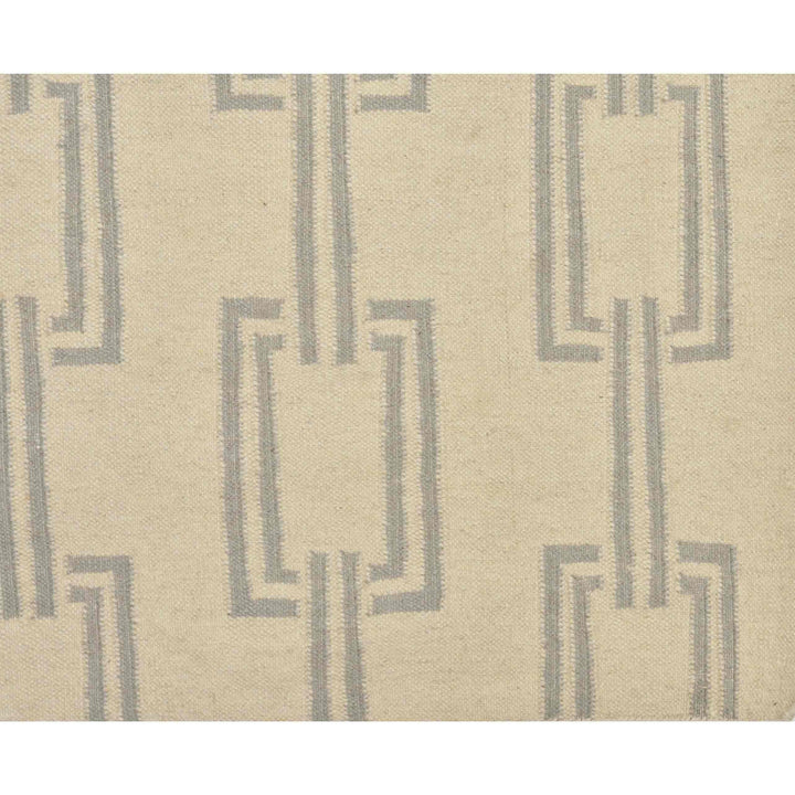BEIGE AND GREY GEOMETRIC DHURRIE