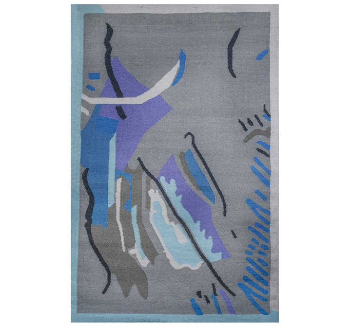 MULTICOLOR GREY KILIM HAND WOVEN DHURRIE