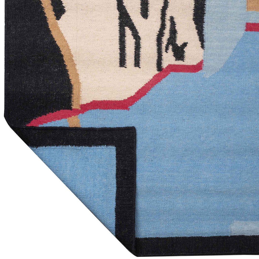 MULTICOLOR BEIGE KILIM HAND WOVEN DHURRIE