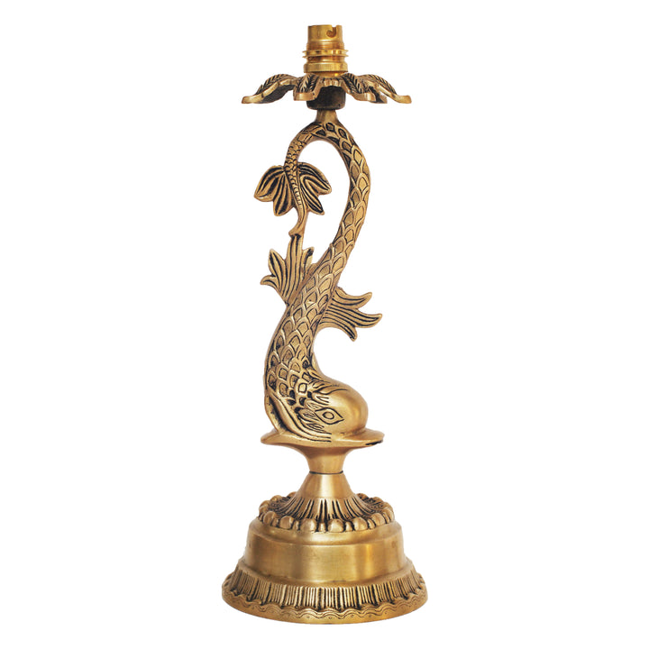 Fish Brass lamp base