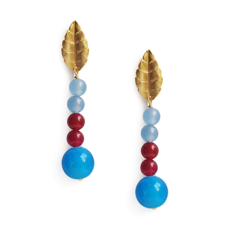 Alizeh - The Wind, Mixed Blue Chalcedony Earrings