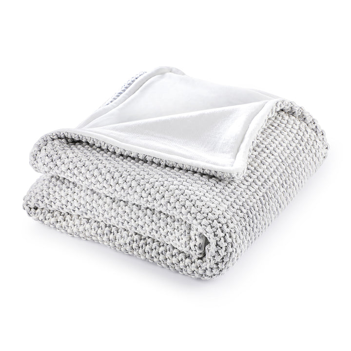 Organic Cotton Winter Blanket | Moss Knitted