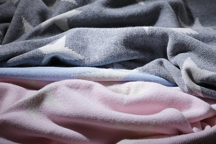 Baby Blanket | Fine Knitted | Star Patterned