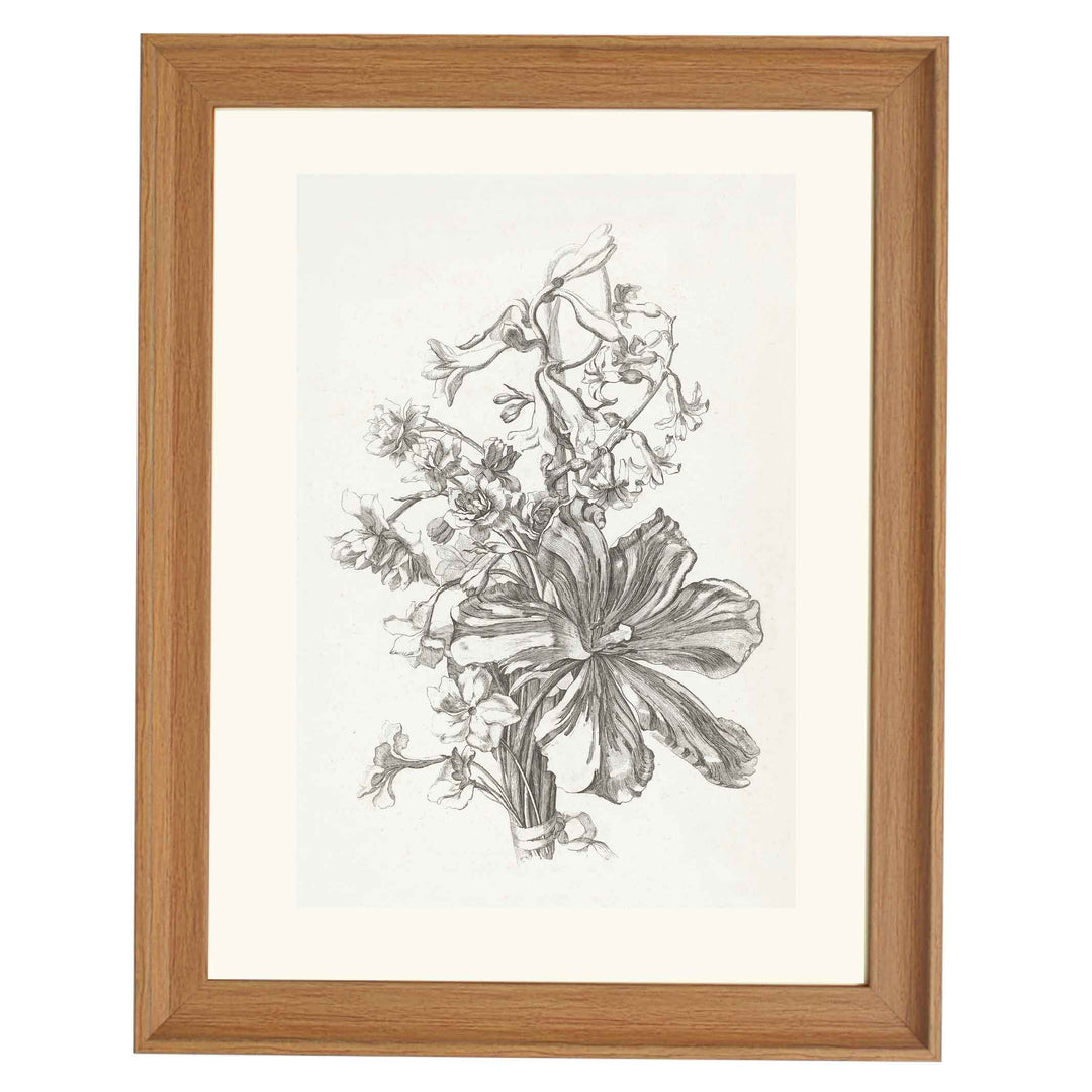 Bouquet with a tulip by Jacques Bailly ART PRINT