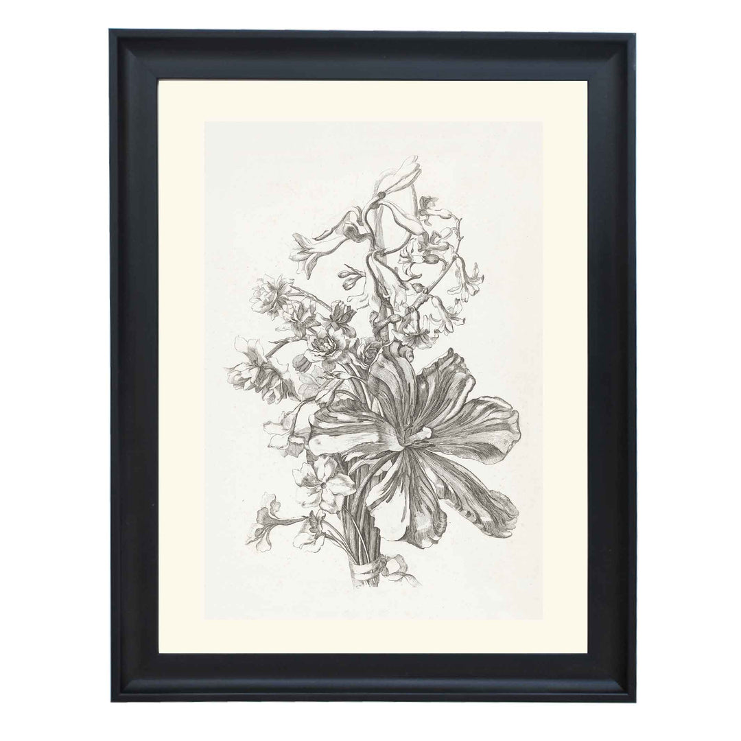 Bouquet with a tulip by Jacques Bailly ART PRINT