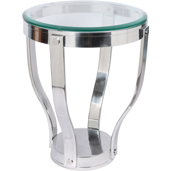 Monaco’ Nickel Round Side Table