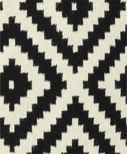 BLACK AND WHITE DIAMOND HAND WOVEN KILIM DHURRIE