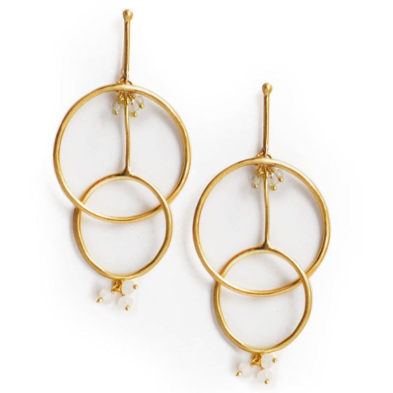 Balour - Woman Like a Crystal, Rainbow Moonstone Earrings