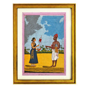 Indian silk weaver art print