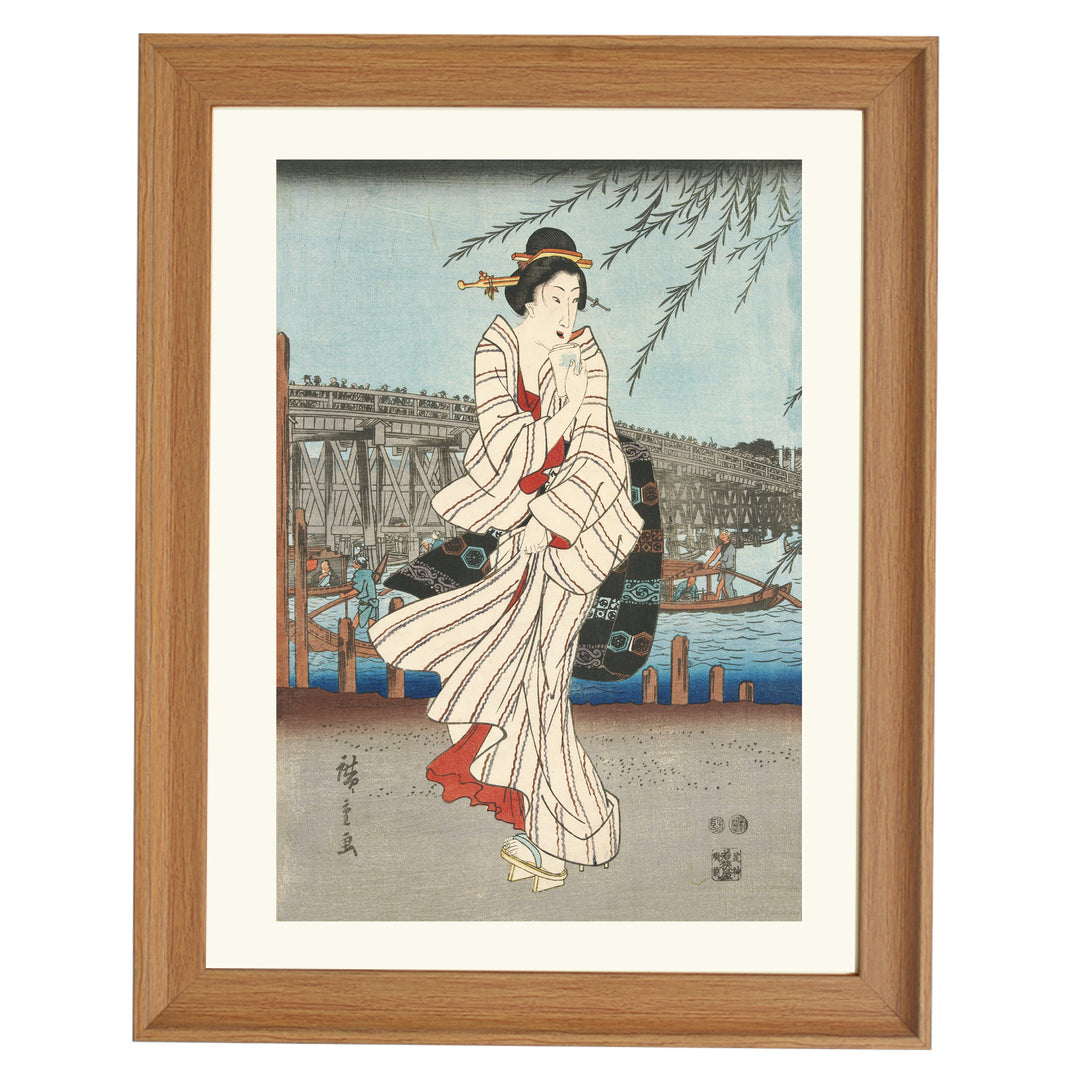 Evening on the Sumida River by Utagawa Hiroshige Art Print