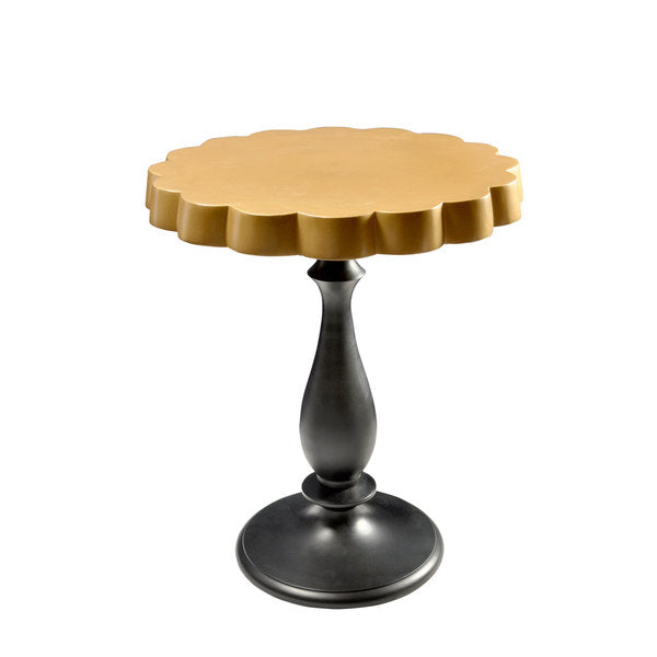 Black and Gold Aluminum Side Table
