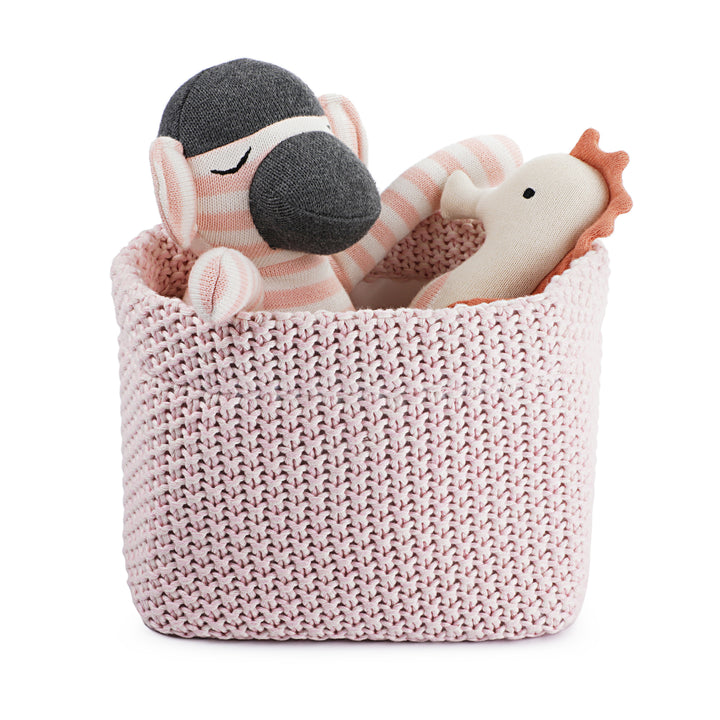 Organic Cotton Baby Basket | Moss Knitted