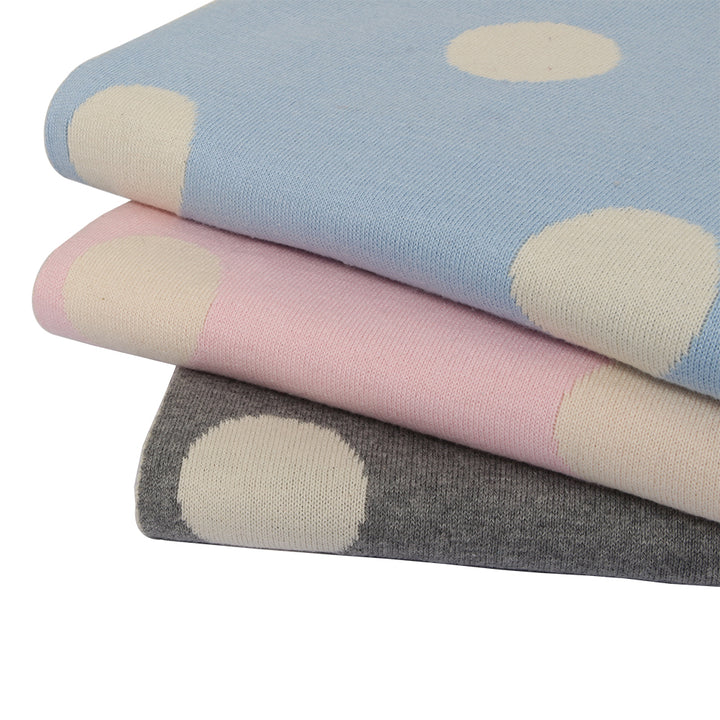 Baby Blanket | Fine Knitted | Dots Patterned