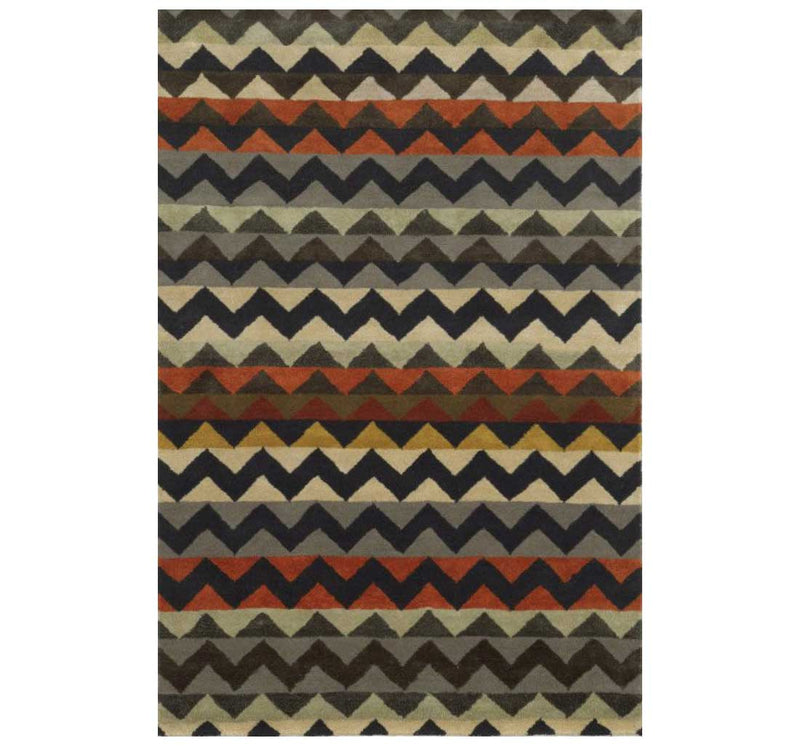 MULTICOLOR CHEVRON MODERN HAND TUFTED CARPET