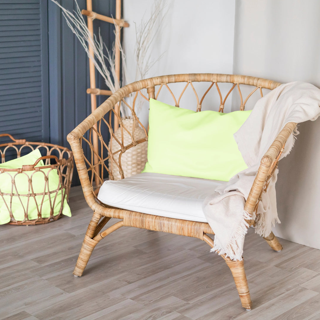 Organic Baby Pillow Cover Set - Lime Green