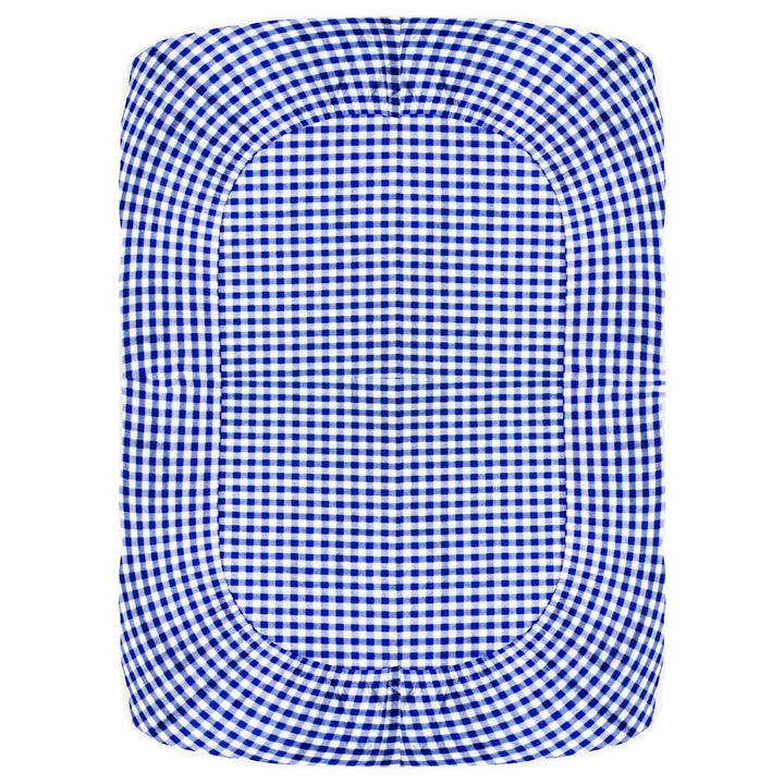Organic Fitted Crib Sheet-Navy Checks