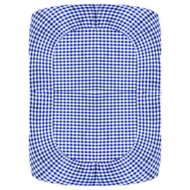 Organic Fitted Crib Sheet-Navy Checks