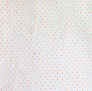Organic Fitted Single Sheet-Neon Orange Dots