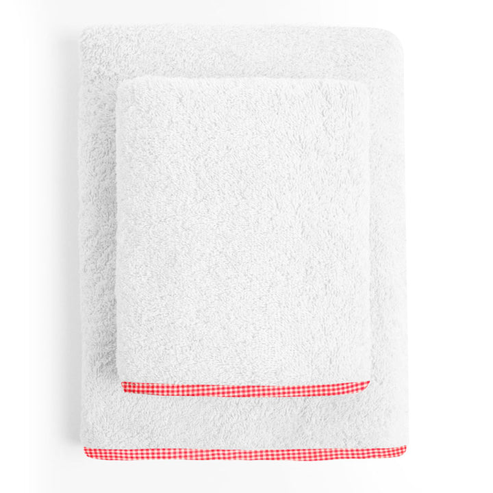 Organic Red Checks Junior Towel Set