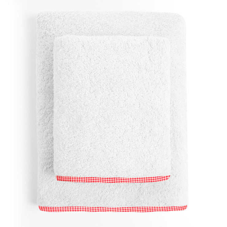 Organic Red Checks Junior Towel Set