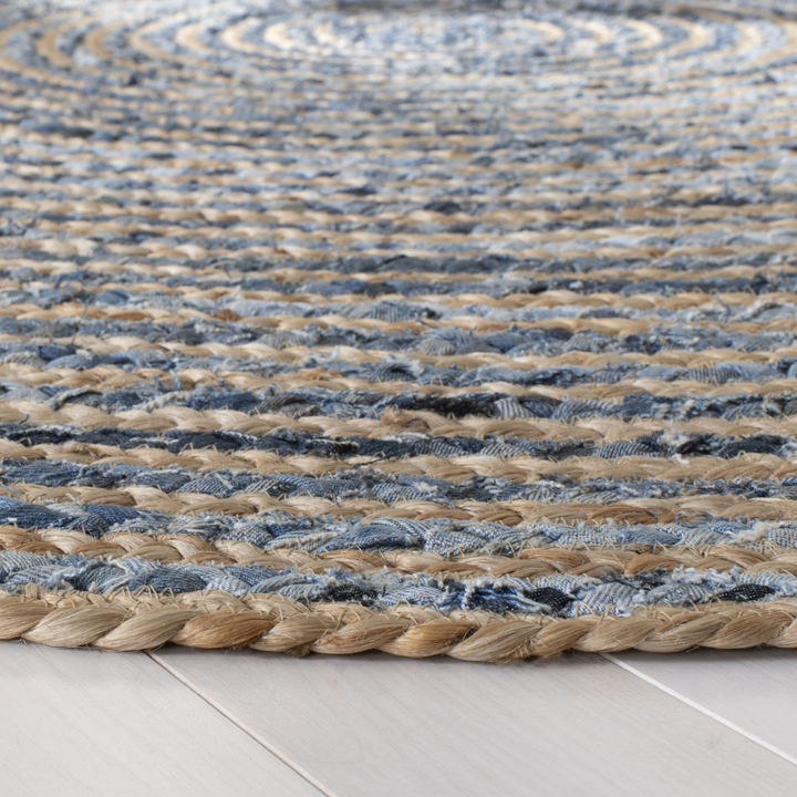 GREY CHINDI AND JUTE ROUND DHURRIE