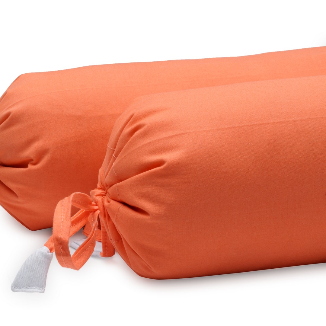 Organic Baby Bolster Cover Set with Fillers Orange