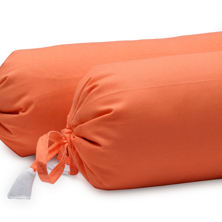 Organic Baby Bolster Cover Set with Fillers Orange