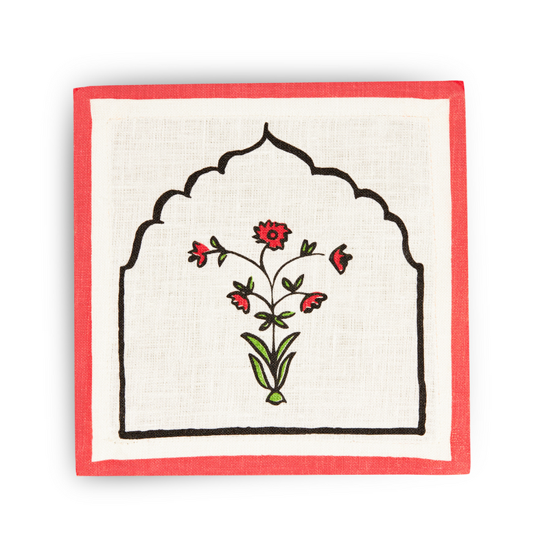 Pietra Dura Cocktail Napkin - Set Of 6