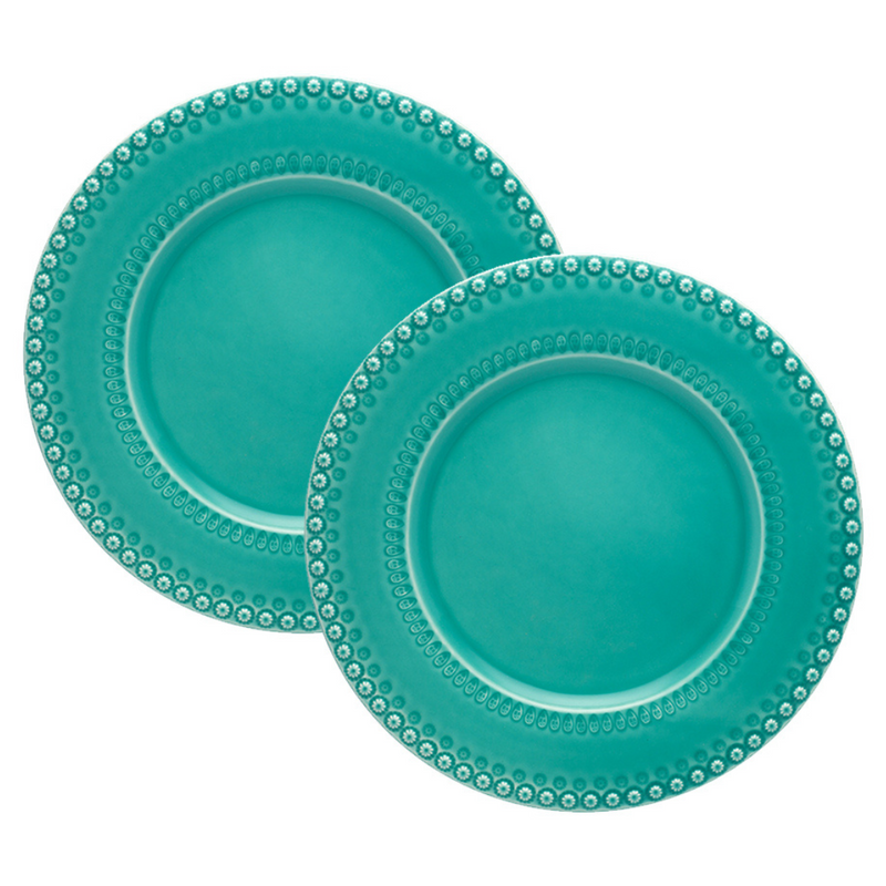 Fantasy - Charger Plate 34 Acqua Green