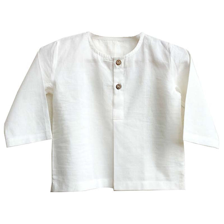 UNISEX ORGANIC ESSENTIAL WHITE KURTA + PANTS