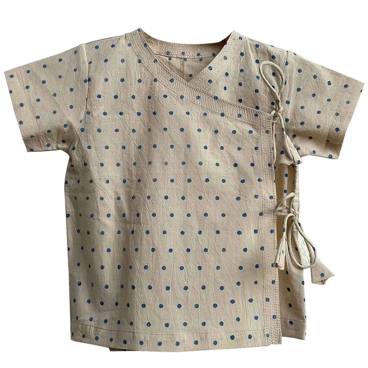 UNISEX ORGANIC INDIGO RAIDANA ANGARAKHA + MATCHING PANTS