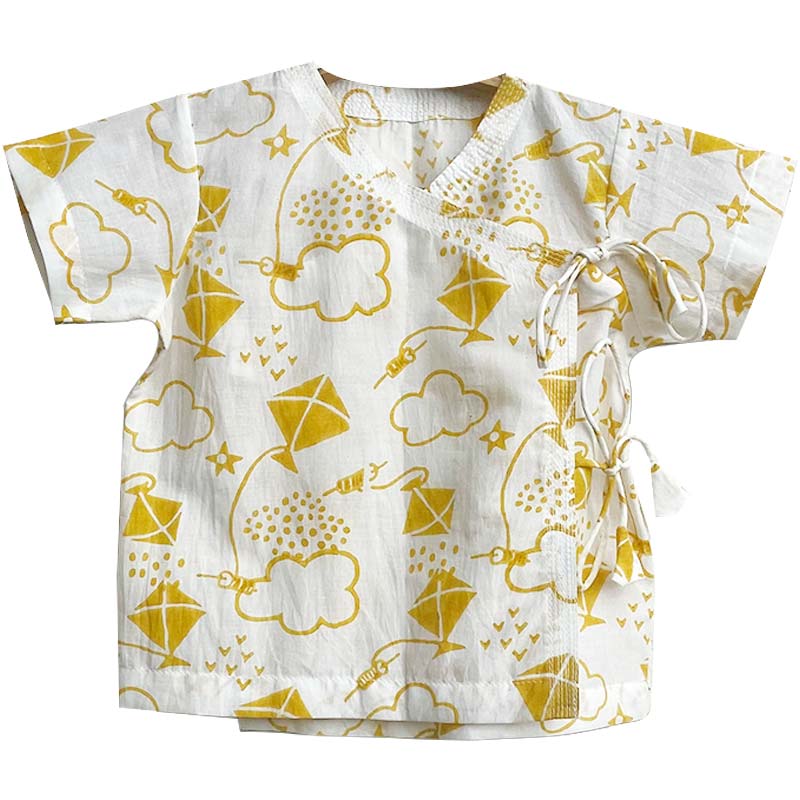 UNISEX ORGANIC PATANG ANGARAKHA WITH YELLOW PANTS