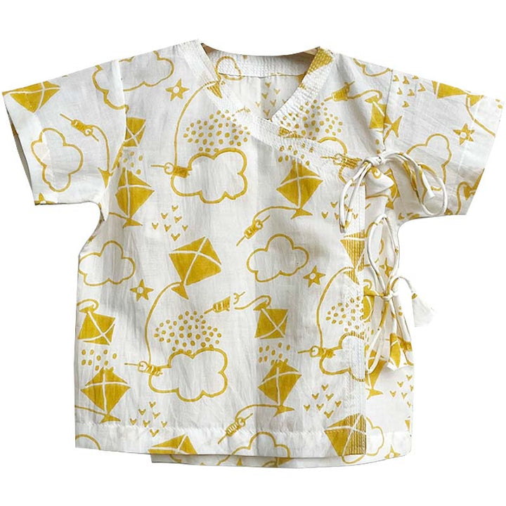 UNISEX ORGANIC PATANG ANGARAKHA WITH YELLOW PANTS