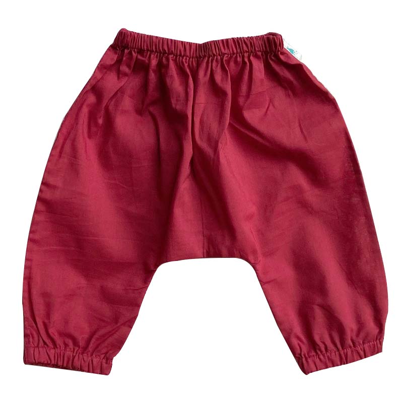 UNISEX ORGANIC KOI PEACH JHABLA WITH RED PANTS