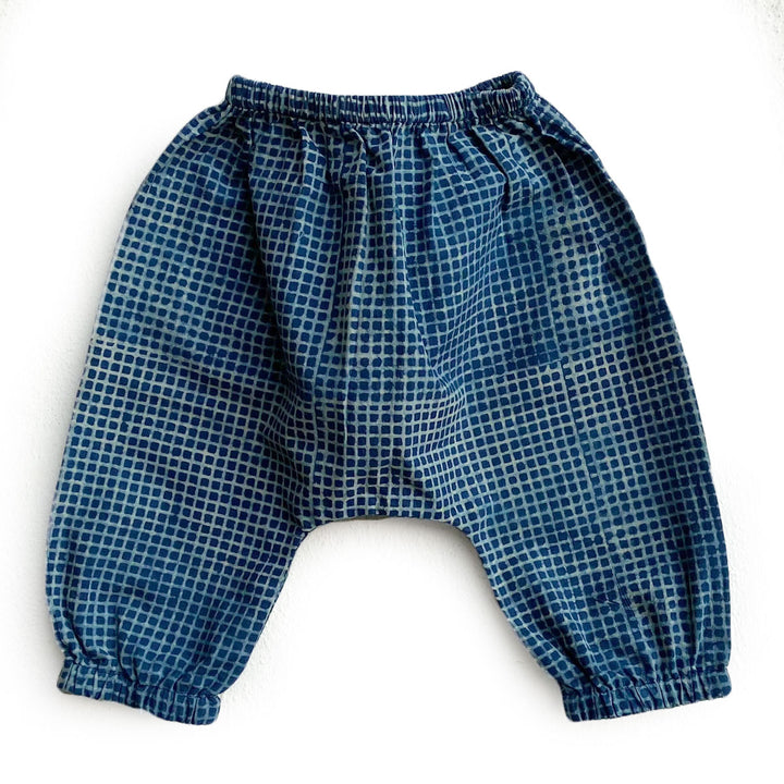 UNISEX ORGANIC ZOO BAG - YELLOW JHABLA + INDIGO CHECK ANGARAKHA + PANTS